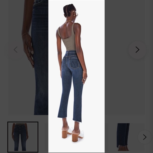 MOTHER INSIDER CROP STEP FRAY IN GIRL CRUSH HI WAISTED ANKLE BOOTCUT RAW HEM - Picture 4 of 15